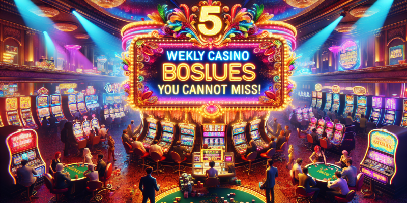 Top 5 Weekly Casino Bonuses You Can't Miss!